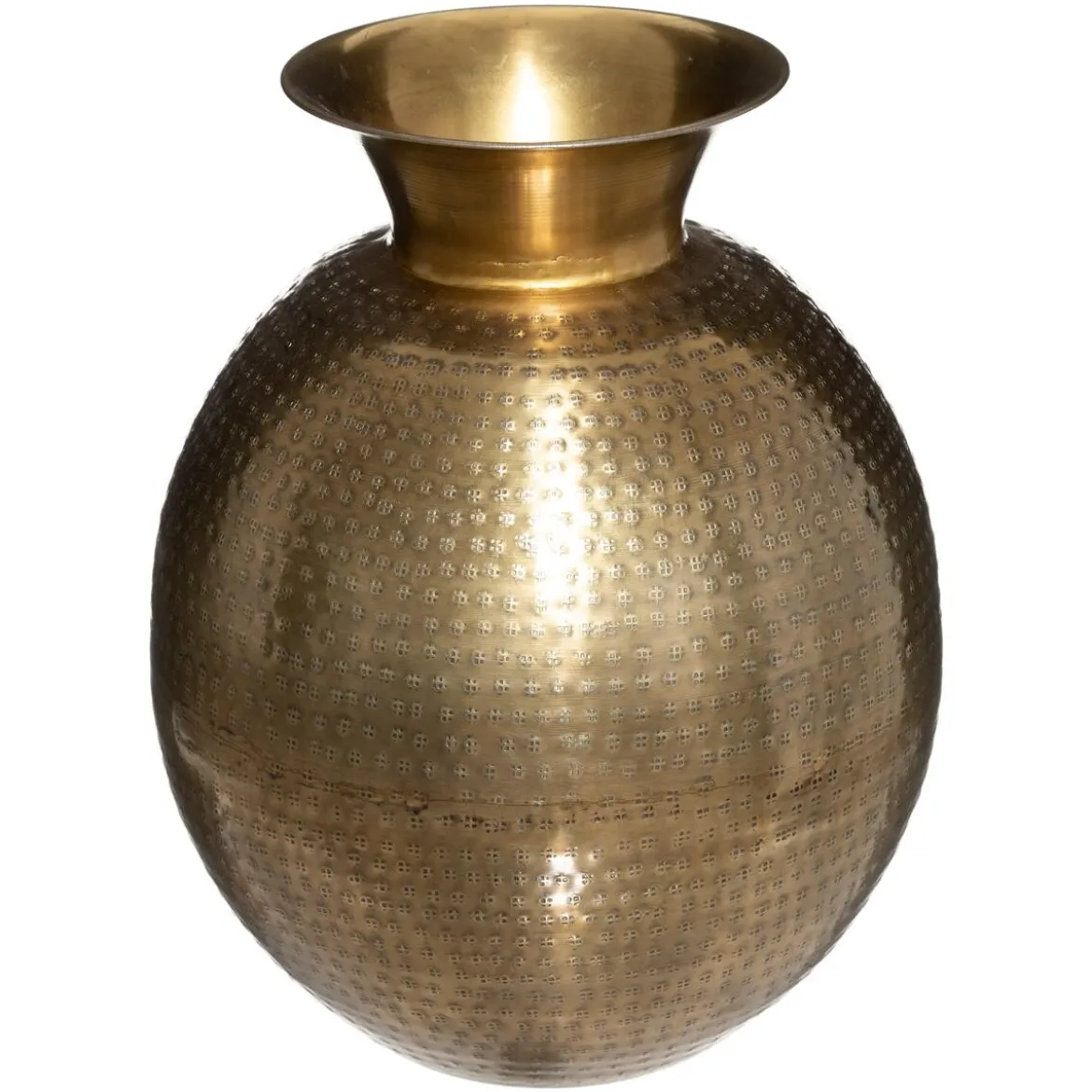 Vase "Oasis", métal martelé